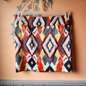 Ikat mini skirt size M